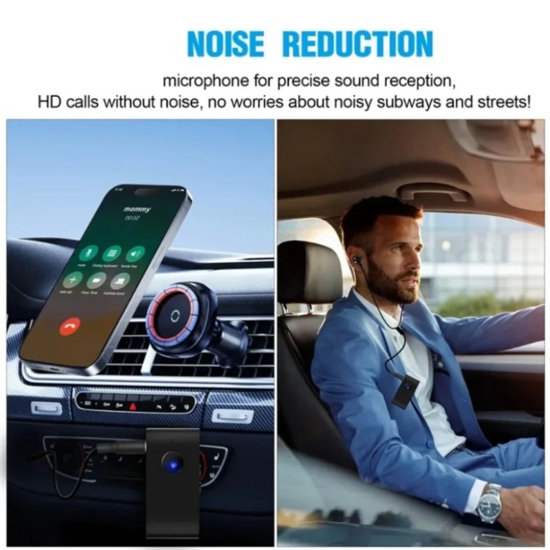 Audio Music Car - Bluetooth 5.0 Audio-Empfänger mit kabelgebundenen 3,5-mm-Kopfhörern,