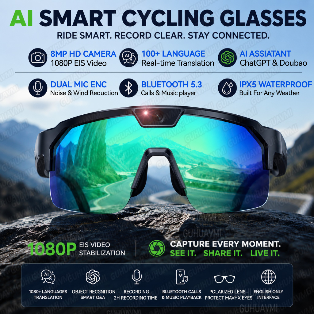 Audio Music Video - 2026 Upgrade Smart-Brille mit 8MP Foto-