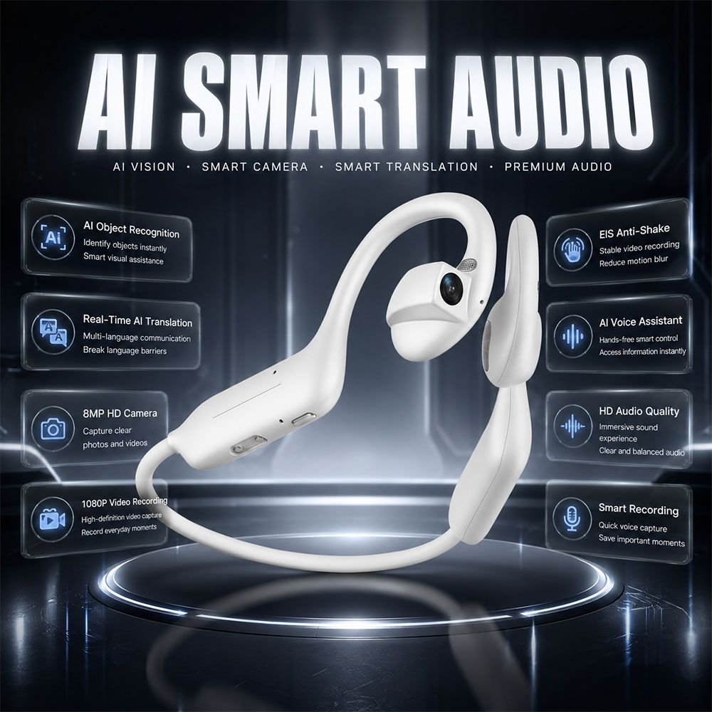 Audio Music Free - NEUE 1080P UHD Bluetooth-Kopfhörer 800W Kamera