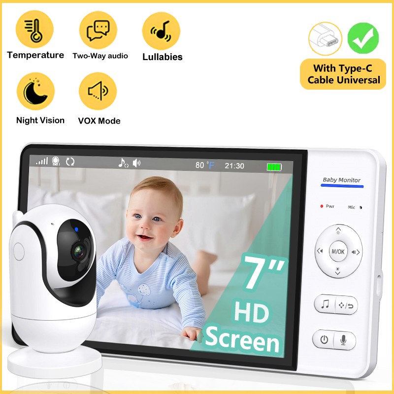 Kein WiFi 7 Zoll Babyphone 2-W – Audio Music Video Bewertung und Preis