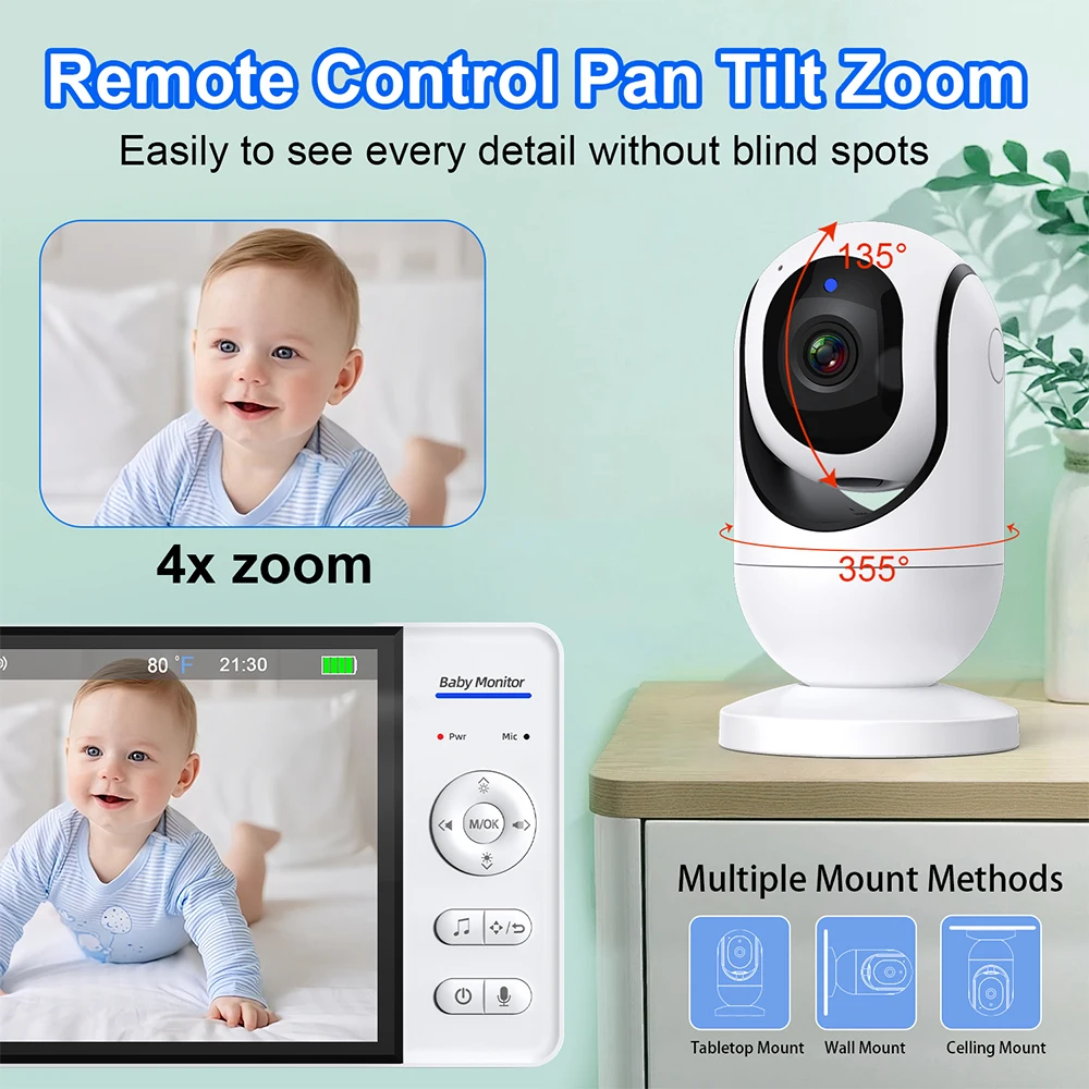 Kein WiFi 7 Zoll Babyphone 2-W – Audio Music Video Bewertung und Preis