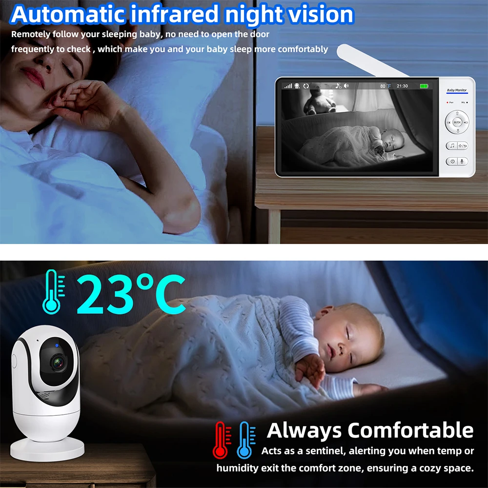 Kein WiFi 7 Zoll Babyphone 2-W – Audio Music Video Bewertung und Preis