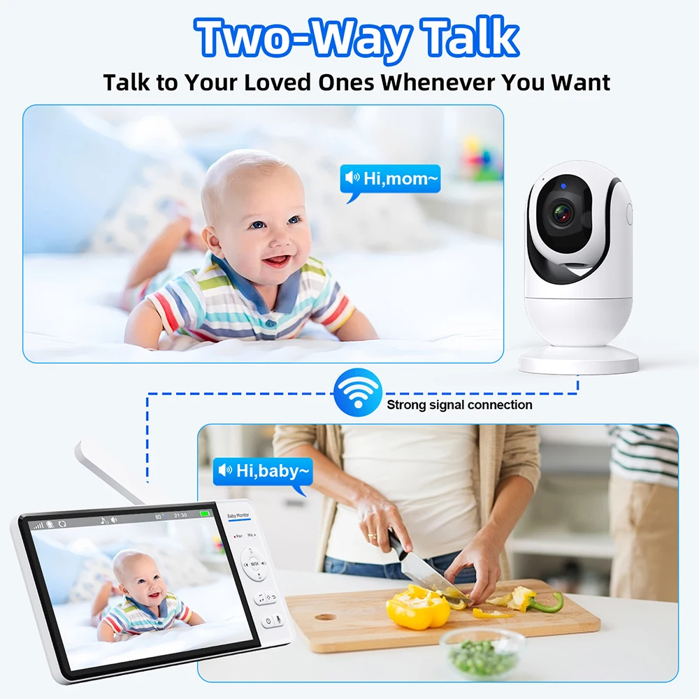 Kein WiFi 7 Zoll Babyphone 2-W – Audio Music Video Bewertung und Preis