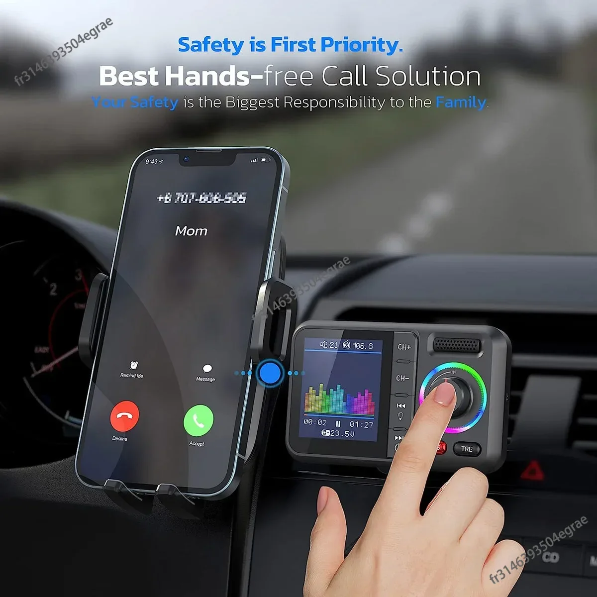 Drahtloser FM-Transmitter mit  – Audio Music Car Bewertung und Preis